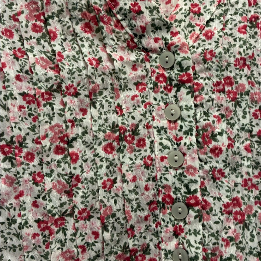 Romantic Floral Print Women's Tunic Blouse - Picture 4 of 7